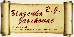 Blaženka Jasikovac vizit kartica